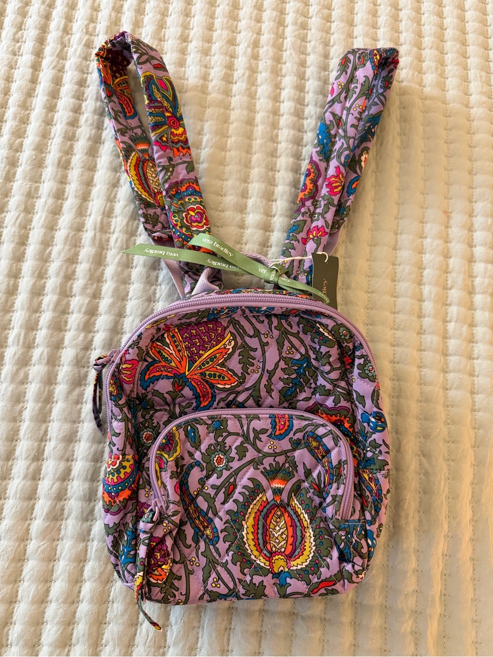 Vera Bradley Lavender Paisley Floral Mini Backpack